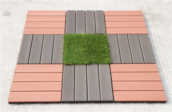 花园小地板: 木塑Diy联锁复合地板砖