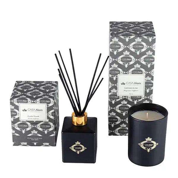 reed diffuser and candle