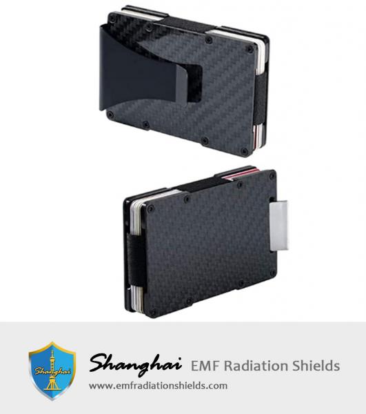 Carbon Fiber Wallet, Slim Money Clip Metal Wallet RFID Front Pocket Wallet