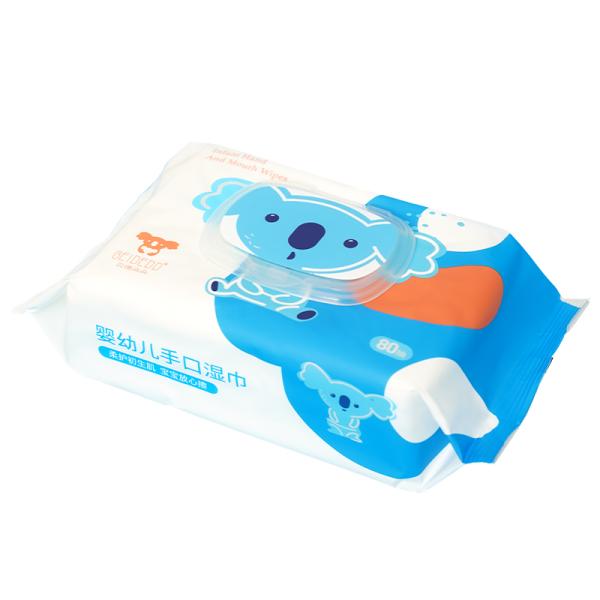 80pcs Baby Wet Wipes with Plastic Lid